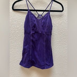 Lululemon purple yoga tank.  Size 4.  Cups included.  Super cute